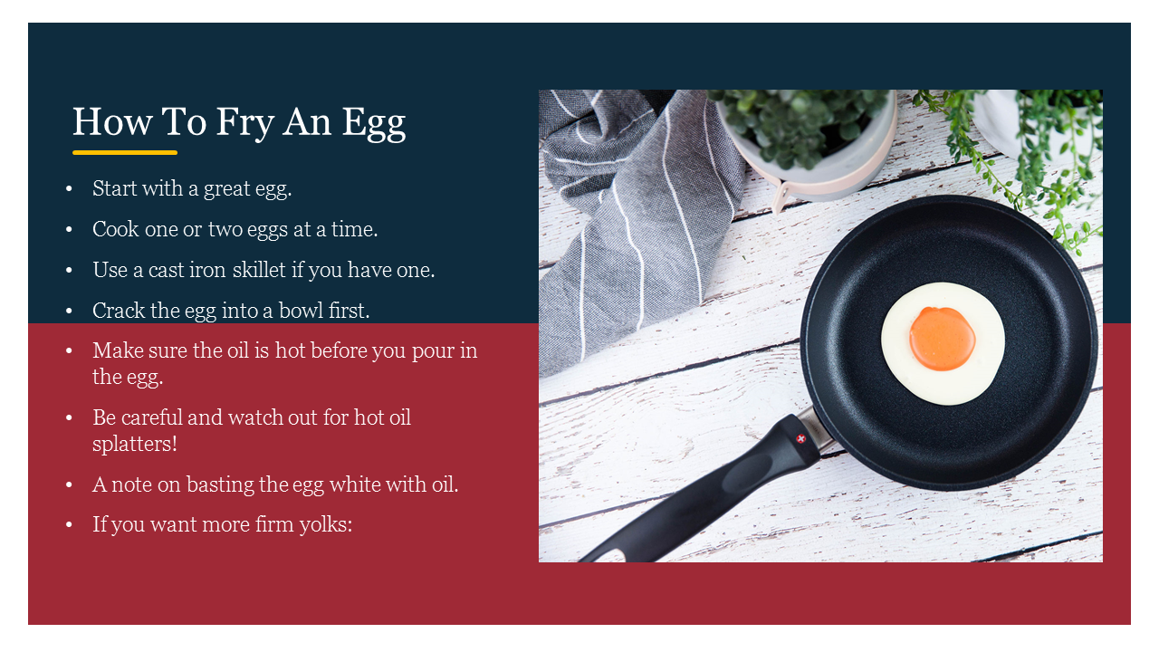 How To Fry An Egg PPT Template 